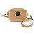 Bolsa de ombro de couro feminina Fendi Pochette Cam 8BS019 Bege Amarelo
