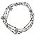 COLLANA CHANEL SAUTOIR DI PERLE LOGO CC 160CM NERE BIANCHE Argento