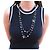 COLLANA CHANEL SAUTOIR DI PERLE LOGO CC 160CM NERE BIANCHE Argento - vista 12