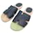 Hermès HERMES ANTIGUA H201485ZH ESPADRILLES SANDALS IN LEATHER 43 SHOES Navy blue  ref.2236093