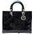 BORSA A MANO CHRISTIAN DIOR LADY DIOR GRANDE IN PELLE CANNAGE LUCIDA NERA