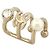 NUOVE ORECCHINI A CAVO CHANEL LOGO CC PERLA STRASS IN METALLO DORATO D'oro - vista 2