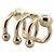 NUOVE ORECCHINI A CAVO CHANEL LOGO CC PERLA STRASS IN METALLO DORATO D'oro - vista 4