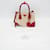 Damentasche Prada BN2887 Rot Beige - Ansicht 2