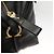 Borsa a tracolla Salvatore Ferragamo Gancini in pelle marrone e oro autentica 124617 - vista 18