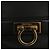 Borsa a tracolla Salvatore Ferragamo Gancini in pelle marrone e oro autentica 124617 - vista 19