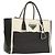 PRADA Borsa a mano in pelle nera e bianca Auth 122125 Nero Bianco