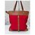Burberry Canvas Shopper Rot mit Leder in Camel Beige - Ansicht 8