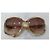 Dior Sonnenbrille Oversized Quadratisch Beige - Ansicht 8