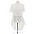Blusa Alexander McQueen Bianca con Volant e Maniche Corte Bianco