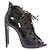 Décolleté Alaïa in pelle goffrata nera con lacci 40 Nero - vista 2