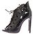 Décolleté Alaïa in pelle goffrata nera con lacci 40 Nero - vista 3