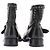 Autre Marque Stivali in pelle nera con borchie HOLLYWOOD TRADING COMPAGNY Nero - vista 5
