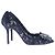 Dolce & Gabbana Satin-Pumps mit Spitze Marineblau - Ansicht 2