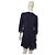 Vestido mini de algodón azul Dondup con lazo cruzado y detalle de encaje - vista 2
