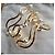Aurelie Bidermann Bracciale in filo con perle e ottone dorato Gold hardware - vista 2