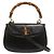 Borsa in pelle Gucci Bamboo Nero - vista 2