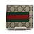 Billetera compacta plegable Gucci Roja Beige Verde