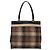 Borsa Tote Burberry Nova Check in lana beige oro Auth 122167 D'oro - vista 13