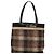 Borsa Tote Burberry Nova Check in lana beige oro Auth 122167 D'oro - vista 2