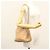 PRADA Bolsa de Ombro com Corrente de Couro Bege Dourado Auth 122203 - vista 26