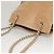 PRADA Bolsa de Ombro com Corrente de Couro Bege Dourado Auth 122203 - vista 6