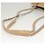 PRADA Bolsa de Ombro com Corrente de Couro Bege Dourado Auth 122203 - vista 7
