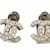 Orecchini Chanel Coco CC Clip Argento Bianco  - vista 2