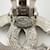 Orecchini Chanel Coco CC Clip Argento Bianco  - vista 5