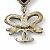 Collar colgante de cinta en forma de corazón Coco CC de Chanel Negro Plata - vista 4