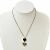 Collar colgante de cinta en forma de corazón Coco CC de Chanel Negro Plata - vista 5