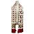 Sciarpa in seta Gucci in beige e rosso - vista 4