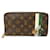Louis Vuitton Long Wallet Zippy Organizer Brown Light green Leather Patent leather  ref.2239174