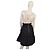 Saia mini de chiffon de nylon preto Moncler NWT com camadas e babados, tamanho cintura elástica 44 - vista 2
