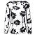 Romeo Gigli Schwarzes Transparentes Mesh Top mit Blumenmuster