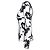 Romeo Gigli Schwarzes Transparentes Mesh Top mit Blumenmuster - Ansicht 2