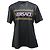 Camiseta de poliéster negro con estampado de logo Versace