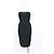 Vestido mini lápis sem alças com faixas Herve Leger em rayon preto - vista 5
