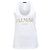 Camiseta sin mangas de algodón blanco con logo de Balmain impreso