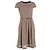 Max Mara Midikleid aus Spitze mit Gürtel aus braunem Polyester Rot