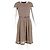 Max Mara Midikleid aus Spitze mit Gürtel aus braunem Polyester Rot - vista 4