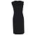 Max Mara ärmelloses Midi-Shift-Kleid aus schwarzem Polyester