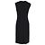 Max Mara ärmelloses Midi-Shift-Kleid aus schwarzem Polyester - Ansicht 3