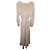 Zimmermann Spitzen-Maxikleid aus weißer Viskose Braun Beige