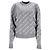 Grau Wollpullover mit Balenciaga-Logo über die gesamte Fläche