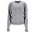 Grau Wollpullover mit Balenciaga-Logo über die gesamte Fläche - Ansicht 7