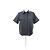 Camisa Loro Piana de lã cinza com mangas curtas