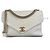 Bolso Chanel Coco Chevron Mediano Blanco Blanco roto