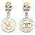 Orecchini a clip Chanel in argento con quadrifoglio argento CC