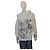Giacca trench stampata PRADA grigio chiaro, impermeabile e antivento con cappuccio taglia 44